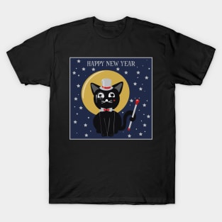 New Year Cat T-Shirt